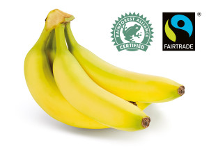 Ab Anfang April sind alle Bananen bei Lidl mit dem "Rainforest Alliance"- oder "Fairtrade"-Siegel ausgezeichnet / Nachhaltiges Bananensortiment bei Lidl. Weiterer Text über ots und www.presseportal.de/nr/58227 / Die Verwendung dieses Bildes ist für redaktionelle Zwecke honorarfrei. Veröffentlichung bitte unter Quellenangabe: "obs/LIDL"