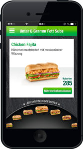 Subway Subcard App_Produktansicht