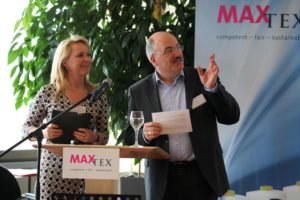 v.l. Suzann Heinemann InfraCert, Gerhard Becker MaxTex