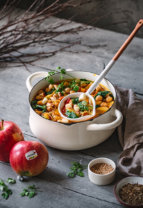 Fruchtiges Apfel-Kichererbsen-Curry