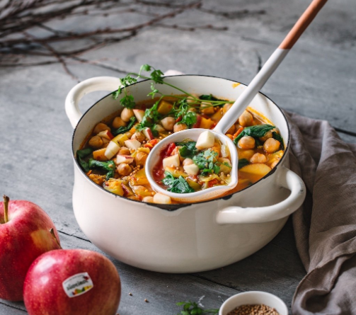 Fruchtiges Apfel-Kichererbsen-Curry